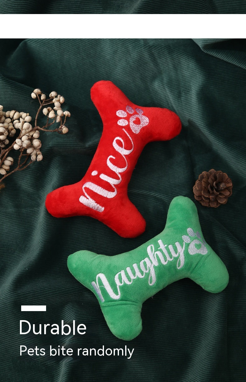 Christmas Dog Plush Sounding Puppy Pets Toy Santa Claus Decorations Pet Products