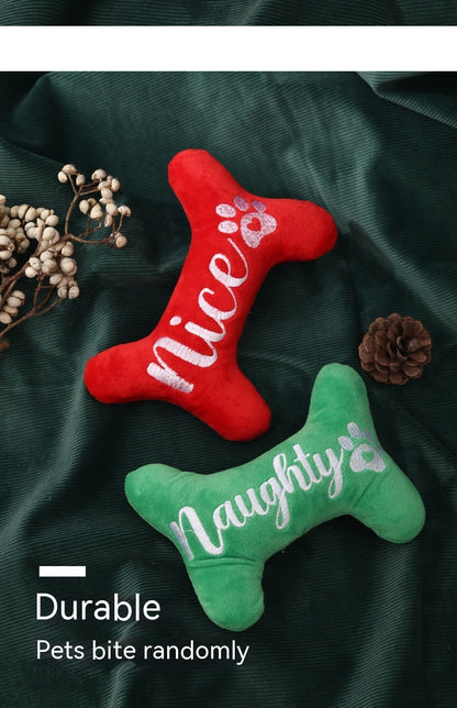 Christmas Dog Plush Sounding Puppy Pets Toy Santa Claus Decorations Pet Products